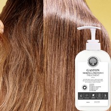 게스통 모링가 프로틴 5 트리트먼트 500ml 무실리콘 단백질 미용실 곱슬머리 헤어팩, 1개