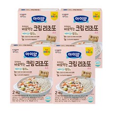 [일동후디스(주)] 아이얌 우리아이 바로먹는 크림 리조또 소스 180g 4개, 상세 설명 참조, 90g - 아이얌크림리조또