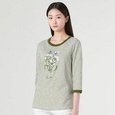 [지센] 스트라이프 7부 티셔츠 LCTSM323_KH