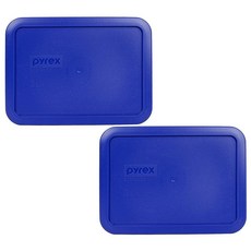 Pyrex 7210PC 직사각형 코발트 블루 3컵 보관 뚜껑 유리그릇 314874, 2