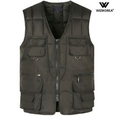 남성 멀티 포켓 패딩 조끼 남자 남성 베이직 기본 WI003PV