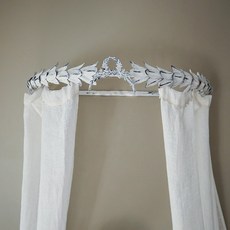 메종 리스 빈티지 엔틱 화이트 침실 침대 커튼 장식 캐노피 커튼 악세사리, 1개