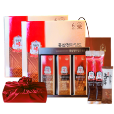 정관장 에브리타임 6년근 홍삼정 마일드 센스업 홍삼 스틱 60세트 600ml+쇼핑백 골프 여행 추석 설 명절 선물세트(보자기포함) 1개, 1세트(2박스)