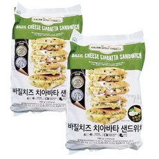 M&H 바질치즈 치아바타 샌드위치 780g (4개입)