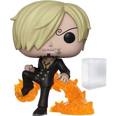 [ 1207130 ] Funko 팝 원피스 빚스모크 상디 피시맨 비닐 피규어 멀티컬러 3.75 인치 호환가능한 펀코 박스 프로텍터 케이스 포함, [ 1207130 ] Funko 팝 원피스 빚스모크 상