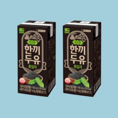 푸르밀 아침한끼 곡물우유 730ml 8개입, 푸르밀 한끼두유 흑임자 190ml x 48팩