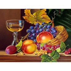DINGPU 다이아몬드 자수 과일 다이아몬드 그림 크로스 스티치, 1set, 20X30CM