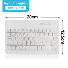 전화 태블릿에 대 한 미니 무선 키보드 블루투스 키보드 안 드 로이드 ios Windows 용, 흰색 영어 7, 미국, 한개옵션2