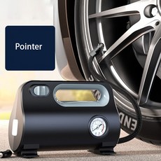 자동차 타이어 팽창기 휴대용 공기 압축기 무선 펌프 압력 디스플레이 LED 조명 액세서리, pointer model, 1개