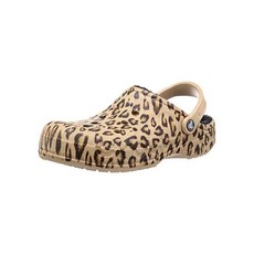 crocs (악어) [악어] 샌들 바야 라인 드 프린 티드 나막신 Leopard / Gold 24 cm