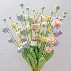 물망초꽃다발 패키지 완제품 자수 코바늘 어버이날 키트