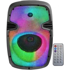 테크니컬 프로 800와트 휴대용 블루투스 스피커 충전식 8인치 양방향 스피커 SD USB 마이크 입력 LED 시각 효과 글로우 월