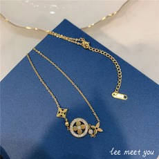 네잎클로버귀걸이목걸이세트14k