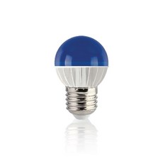 포커스 LED 인치구(인찌구) 4W (블루) E26 불투명 G45 색구 컬러전구 bulb 청색, 1개