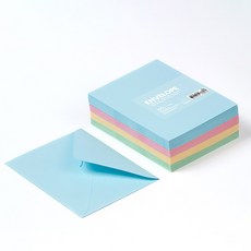PaperPhant 하이퀄리티지 가로형(165*115mm) 봉투 4컬러 프리미엄 색지(90g), 100매