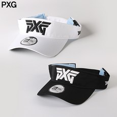 [PXG] 남녀공용 골프모자 썬캡 / 피엑스지 페이스티드 3D 로고 스포츠 바이저 / 화이트 블랙, 2.
