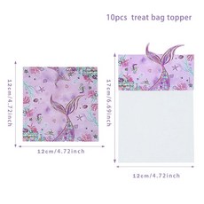 인어 생일 일회용 식기 소녀 파티 장식 바다 아래 샤워, 10pc candy bag, 1개