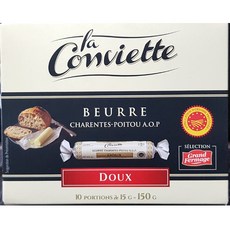 La Conviette 라꽁비에뜨 무염 버터 150g (15g X 10개) 프랑스