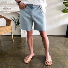 남자흑청반바지