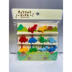 일본정품 도시락꾸미기 다이노소어 도시락픽 10P 공룡도시락픽, 1개