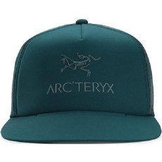 아크테릭스 Arc teryx 로고 플랫 챙 트러커 메쉬 캡 브림 퍼포먼스 블랙