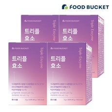 푸드버킷 트리플 15곡 소화 발효 효소 3g 30포 4박스, 4개, 단품