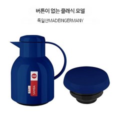 독일 주전자 보온보냉주전자 보온병 독일보온주전자 대용량 보온 1L, B_재고 0400 다크블루 1L 보온병(단추, 1개
