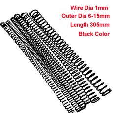Y형 스프링 검정색 망간 강철 압력 와이어 직경 0.8mm 외부 5-12mm 길이 305mm 1 개, [12] 1x9x305mm, 1개