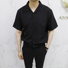 남자반팔린넨셔츠