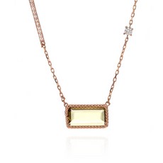 14k레몬쿼츠목걸이