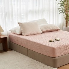 매트리스커버핑크레이스