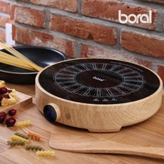[슈퍼HOT][Boral] 보랄 더 셰프 우드 스타일 원형 인덕션 BR-P505JW, 단품