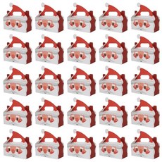 25pcs 크리스마스 사탕 박스 쿠키 비스킷 홀리데이 생일 선물 공급을위한 눈사람 다기능 컨테이너, A