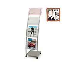잡지꽂이 JH-202 이동식 철제 잡지 카타로그 브로셔 꽂이 거치대