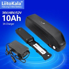 LiitoKala 전기 자전거 Hailong 배터리 스쿠터 36V 10Ah USB BBS02, 1개, 1개입