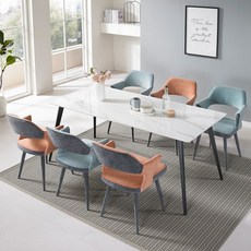 아이앤 베르 6인 양면 세라믹 식탁 세트 RO, 화이트그레이양면, 블루6, 화이트그레이양면:블루6