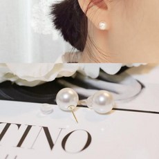 수아벨 [14K gold]14K진주귀걸이 - 6mm 8mm 10mm 스와로브스키진주 사용 승무원귀걸이 면접귀걸이