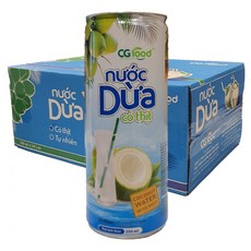 베트남 코코넛 워터 100% 설탕 무첨가 NUOC DUA 코코넛 주스 250ml 24개