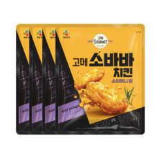 cj제일제당 간편 야식 안주 [고메 소바바치킨] 소이허니 윙, 4개, 400g