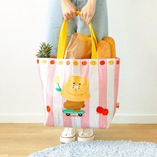 카카오프렌즈 리유저블백 쇼핑백 춘식이 장바구니 M