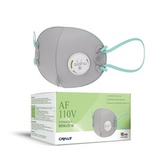 국산 크리넷 방진마스크 AF110V 1급 카본 10pcs 산업용 공업용 작업 현장, 그레이, 10개