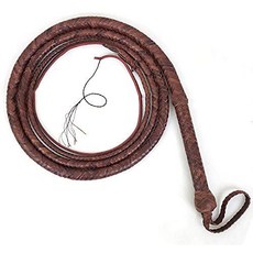 Ardor Crafts 갈색 황소 채찍 04 ~ 12피트 12줄 소가죽 맞춤형 BULLWHIP 벨리 및 볼스터 구조(04피트) Ardour Crafts Brown Bull Wh