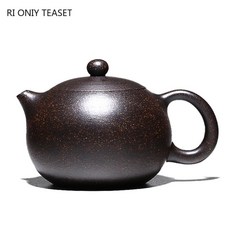 보라색 점토 찻 주전자 Yixing 한 수제 공 구멍 필터 Xishi 차 정통 세트 맞춤 선물, 1개, 04 D -- 1 pot - 350ml