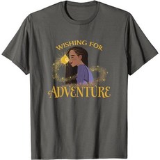 반팔티셔츠 남성핏 위시 아샤 별 Wish Asha Star / Wishing For Adventure Merch 굿즈 캐릭터 티셔츠 디즈니 Disney - 위시아샤옷