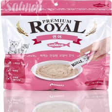 프리미엄로얄스틱 5종 10g 대용량 (50p 100p)짜먹이는 고양이 간식, 대용량 10g x 50개입, 연어