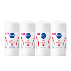 니베아 데오드란트 스틱 드라이 앤 콤포트, 50ml, 4개