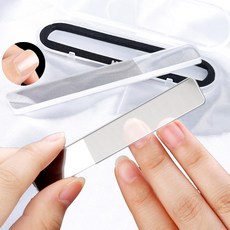 똥똥몰 글라스 네일파일 버퍼 네일샤이너 손톱케어 셀프관리 손톱광택기, 1개, 02 투명 글라스 네일파일