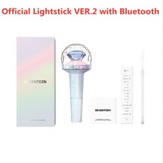 아이돌응원봉 KPOP 세븐틴 응원봉 VER.2 블루투스 캐럿 봉 앨범 콘서트 글로우 램프 드롭, [02] with Bluetooth