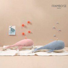 [갤러리아] 프랑브아즈두두 고래 오가닉 쿠션, 블루