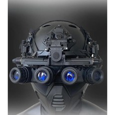 야간투시경 해상전술 헬멧 쌍안경 pvs 4안 적외선 레플리카 모델 군용 필드 장비 세트, 블랙패키지 8